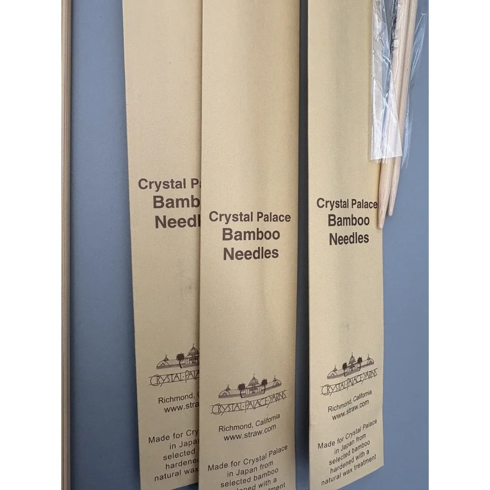 Lot of 10‎ Wooden Bamboo Crochet Knitting Needles NOS Crystal Palace & More